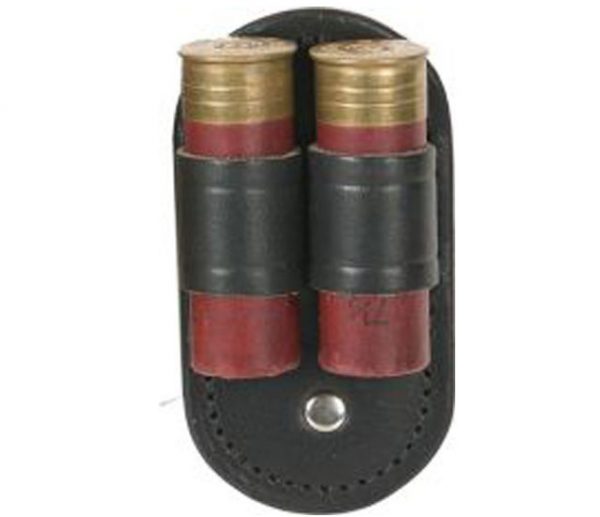 Leather Two Shell Holder Black Bandera USA, Fine Leather and