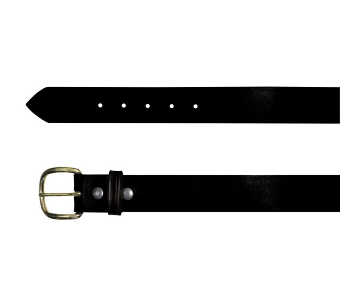 Black Plain Leather Belt – 1 1/2″ – Bandera USA, Fine Leather and ...